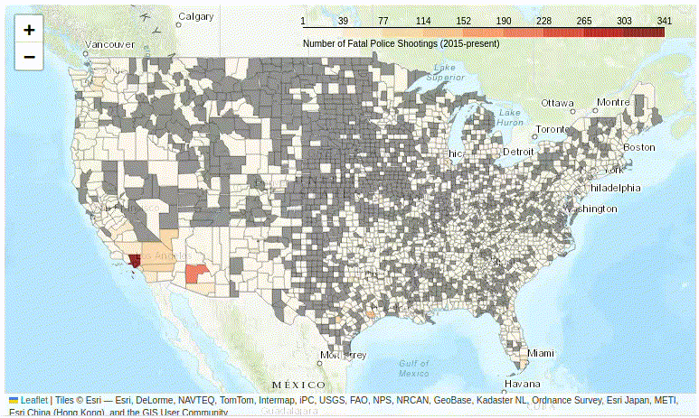 Map of the United States showing that map can be moved around and zoom in to see specific regions