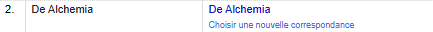 Exemple d'une donnée réconciliée.